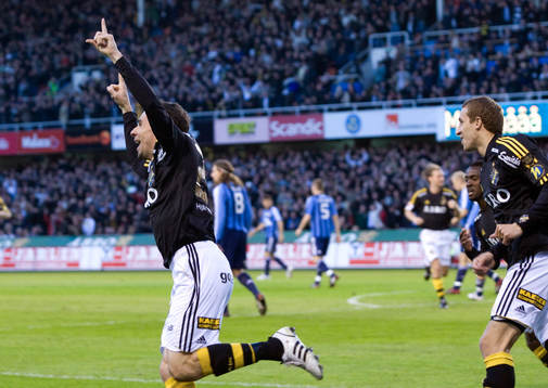Daniel Mendes, och Kenny Pavey, AIK jubel