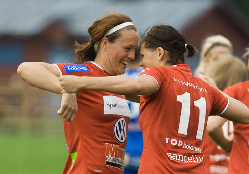 Frida Petersson och Susanne Moberg, jubel