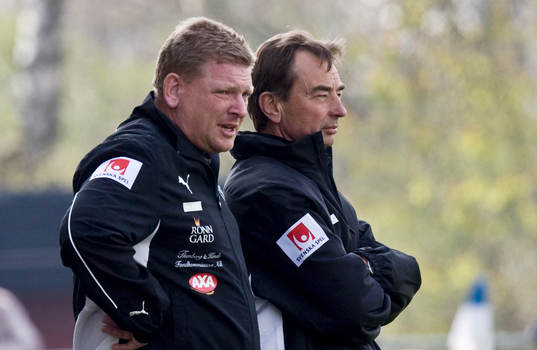 Alf Westerberg, assisterande tränare och Tom Prahl,