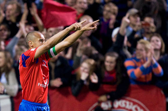 Fotboll, allsvenskan, Helsingborg, Henrik Larsson, jubel