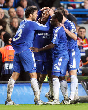 Didier Drogba, Michael Ballack, Michael Essien och John