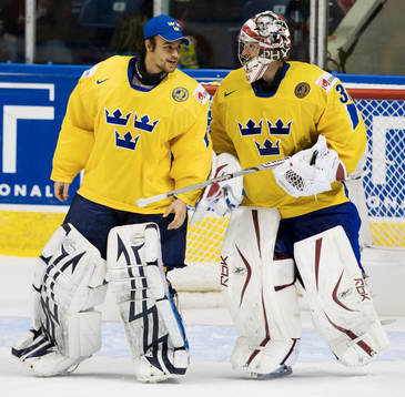Stefan Liv, målvakt och Mikael Tellqvist, målvakt