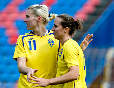 Maria Aronsson och Therese Lundin, Sverige jubel