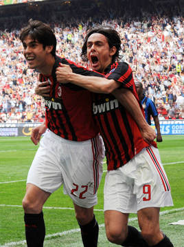 KAKA och INZAGHI, jubel