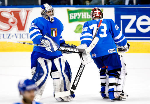 Thomas Tragust, målvakt och Guenther Hell, målvakt