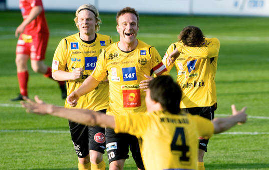 Marcus Ekenberg, Mjällby. 4 målsskytt. jubel