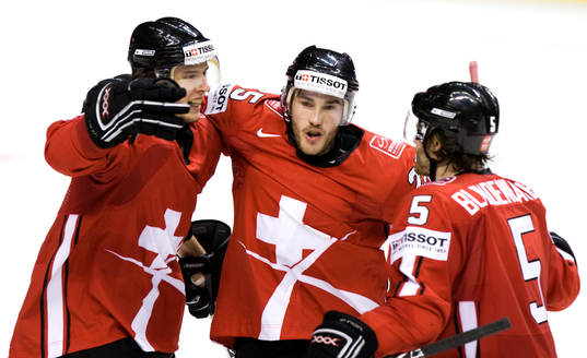 jubel 2-1 av Thibaut Monnet, Julien Sprunger och Severin