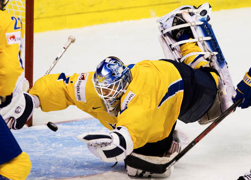 Ishockey, VM, gruppspel, Sverige - Frankrike Stefan Liv,