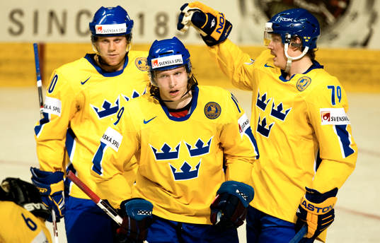 Nicklas Bäckström, målskytt, Patric Hörnqvist och