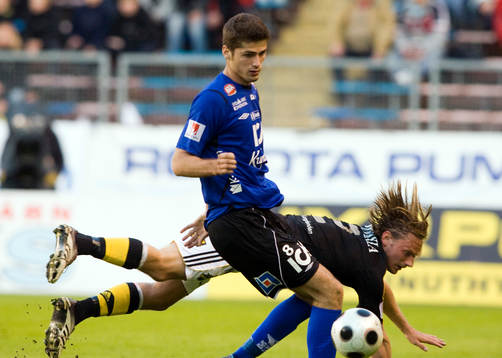 Ajsel Kujovic, Halmstad och Patrik Karlsson, AIK