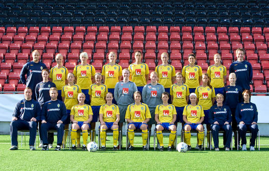Fotboll, Dam, Sverige. lagbild