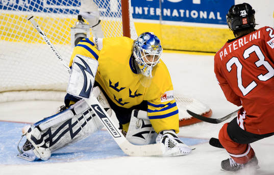 Stefan Liv, målvakt och Thierry Paterlini