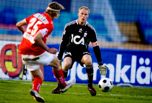 César Santín, Kalmar och Kim Christensen, målvakt,