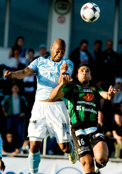 Jeffrey Aubynn, MFF och David Durmaz, GAIS