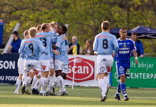 Johan Oremo, Gefle gör 1-0 (jubel)