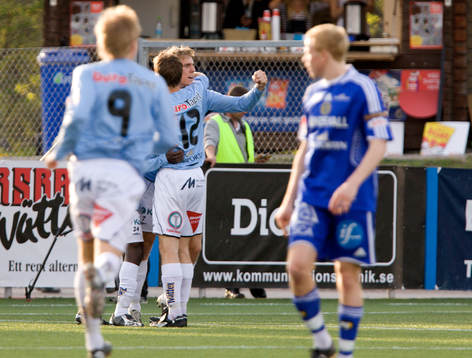 Johan Oremo, Gefle gör 1-0 (jubel)