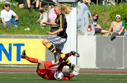 Kathrin Lehmann, målvakt. Hammarby och Emma Lundh, AIK