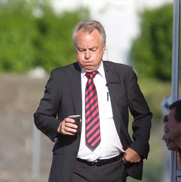 Tränare Bo Nilsson, pustar ut