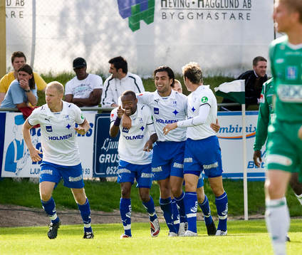 Imad Khalili, Norrköping, gör 2-0. Jubel