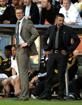 Rikard Norling och Nebojsa Novakovic, tränare AIK