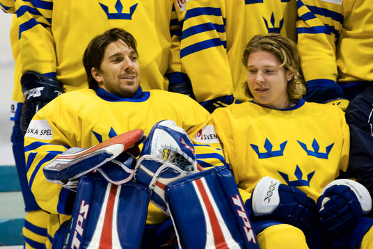 Henrik Lundqvist, målvakt och Nicklas Bäckström