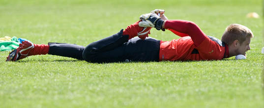 Oscar Berglund, målvakt. Stretch