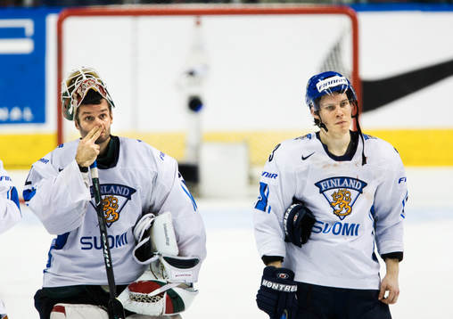 Niklas Bäckström, målvakt och Anssi Salmela, depp