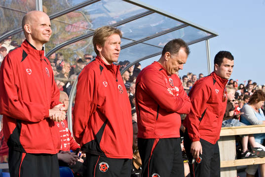 Thomas Mårtensson, assisterande tränare, Benny Johansson,