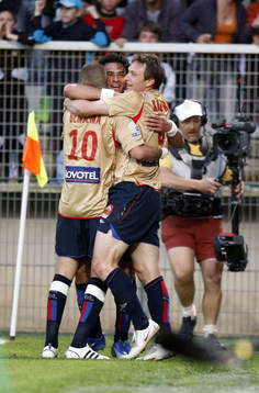 Fotboll, fransk, Lyon, Franska Mästare 2008. Benzema, Fred