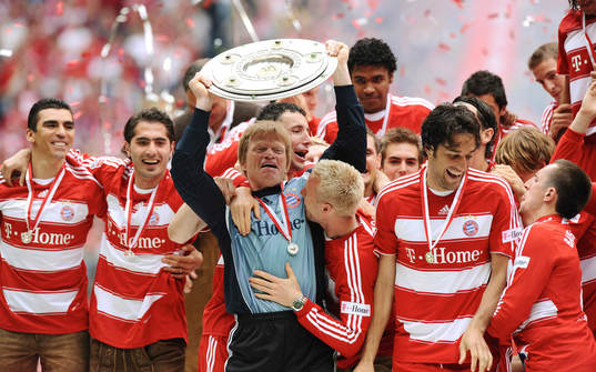 Bayern München, Tyska Mästare 2008. Jubel, pokal,