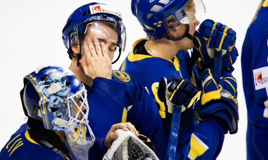 Stefan Liv, målvakt, Mattias Weinhandl och Patric