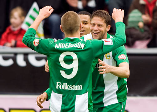 Petter Andersson, Charlie Davies och Paulinho Guará,