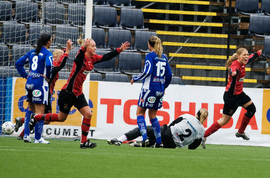 Jubel bland Vasalund-spelarna