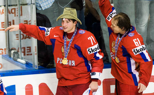 Ilya Kovalchuk och Maxim Afinogenov. VM-guld, guld,