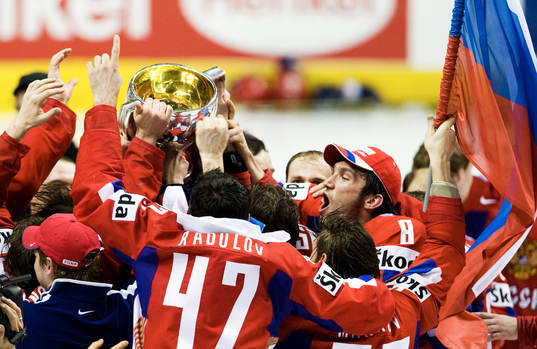 Alexander Ovechkin, jublar över VM-guld. Guld,