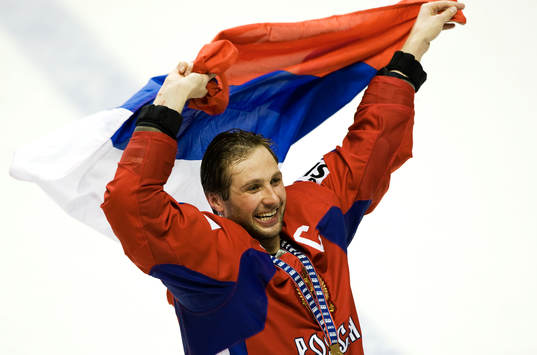 VM guld till  Ryssland, Alexei Morozov, jubel. VM-guld,