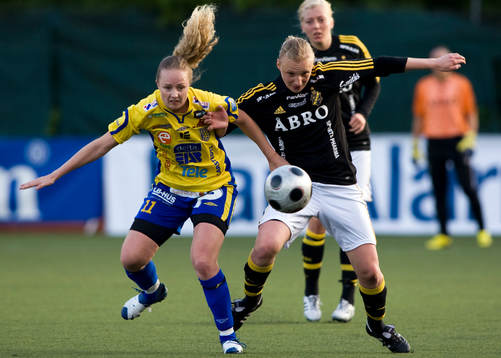 Vanessa Mångsén, Umeå Södra och Anne Mäkinen, AIK