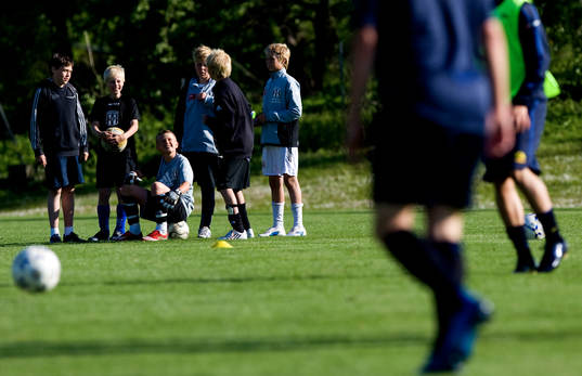 Fotboll, U21 Sverige, träning