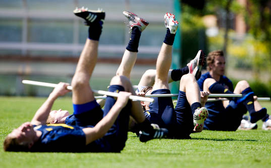 Fotboll, Sverige U21 träning