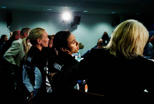 Marta fick stå i strålkastarna på lagens gemensamma