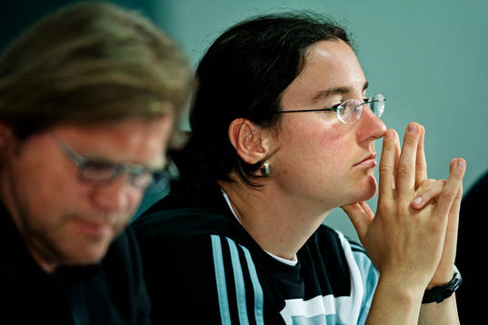 Hans-Jürgen Tritschoks, tränare, Frankfurt, och Birgit