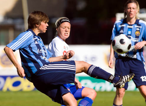 Ariane Hingst, Djurgården och Caroline Seger, Linköping
