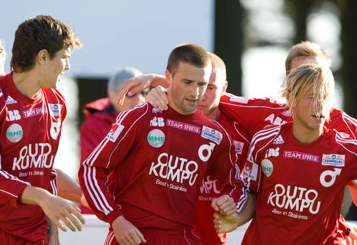 Tobias Solberg och Markus Karlsson, Degerfors, jubel