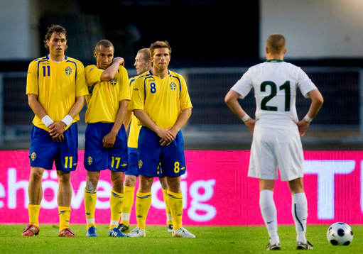 Johan Elmander, Henrik Larsson, Anders Svensson, Sverige