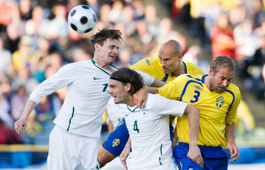 Daniel Majstorovic, och Olof Mellberg, Sverige