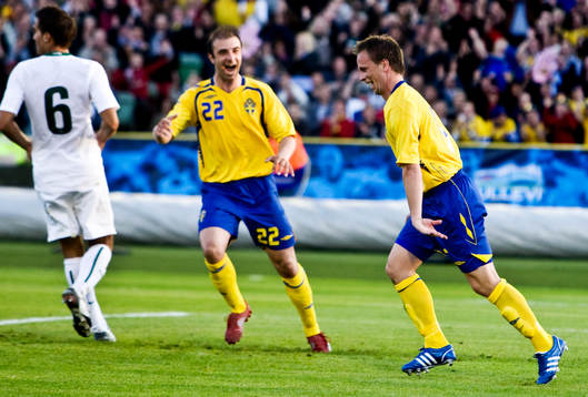Kennedy Bakircioglü, Tobias Linderoth, Sverige, jubel