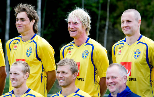 Johan Elmander, Petter Hansson, Fredrik Stoor, Christian