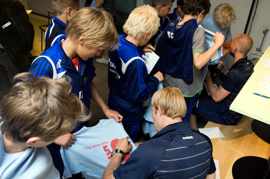 Mikael Dorsin och Johan Wiland  på Idrottsmuseet VM-58