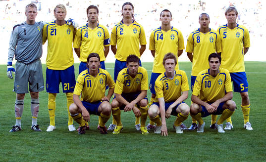 Lagbild, startelva. Johan Dahlin, Ola Toivonen, Mattias