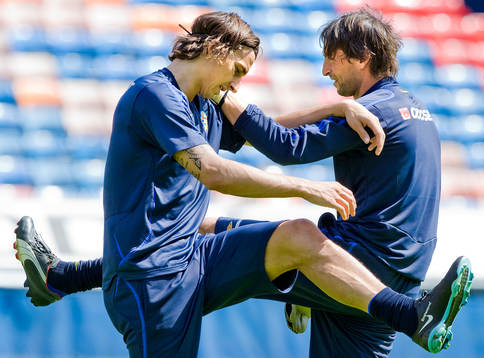 Zlatan Ibrahimovic och Rami Shaaban, målvakt